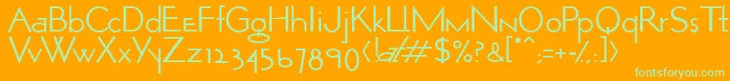 Optio Font – Green Fonts on Orange Background