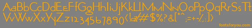 Optio Font – Orange Fonts on Gray Background