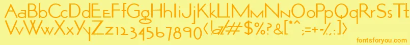 Optio Font – Orange Fonts on Yellow Background
