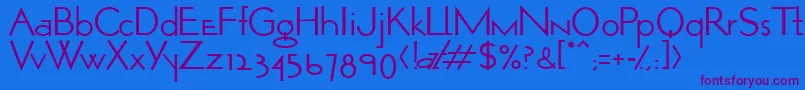 Optio Font – Purple Fonts on Blue Background