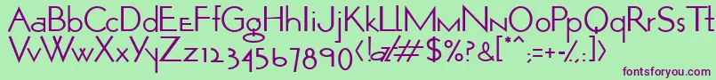 Optio Font – Purple Fonts on Green Background