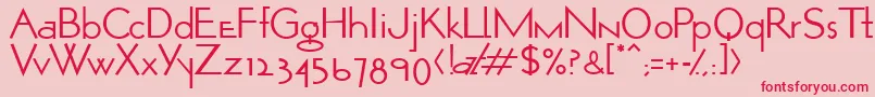 Optio Font – Red Fonts on Pink Background