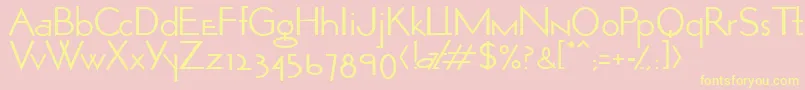 Optio Font – Yellow Fonts on Pink Background
