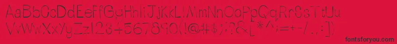 LinotypetapesideLight Font – Black Fonts on Red Background