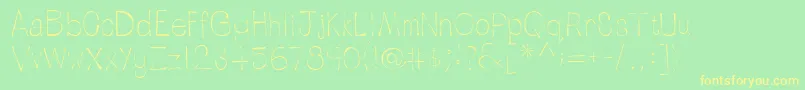 Police LinotypetapesideLight – polices jaunes sur fond vert