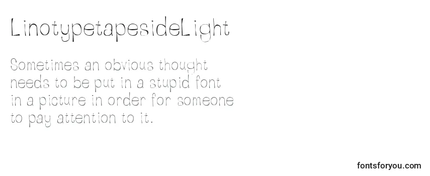 LinotypetapesideLight Font