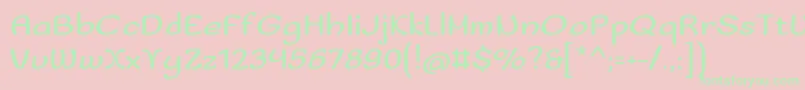 SofadioneRegular Font – Green Fonts on Pink Background