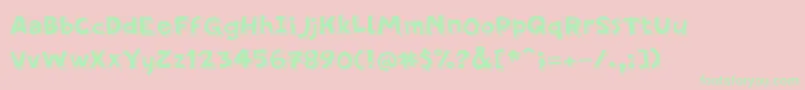 PfamateurThinsolid Font – Green Fonts on Pink Background