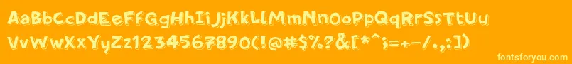 PfamateurThinsolid Font – Yellow Fonts on Orange Background