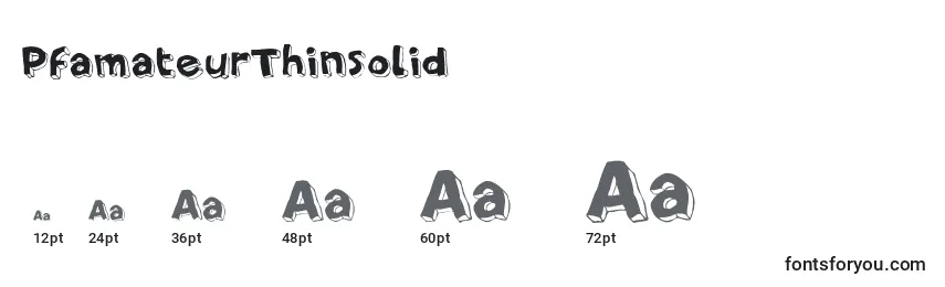 Размеры шрифта PfamateurThinsolid