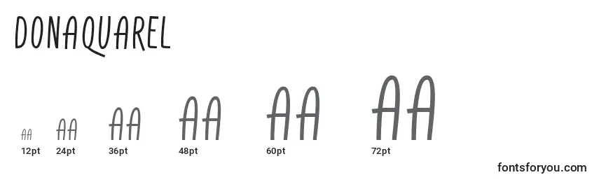 DonAquarel Font Sizes