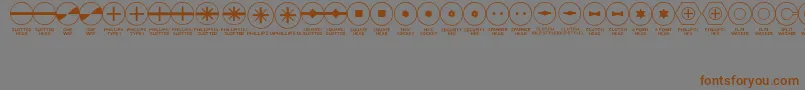 FastenersJl Font – Brown Fonts on Gray Background