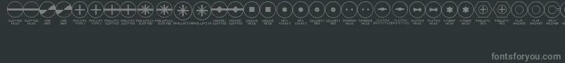 Police FastenersJl – polices grises sur fond noir