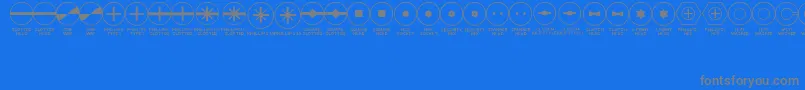 FastenersJl Font – Gray Fonts on Blue Background
