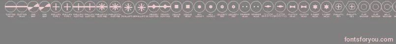 FastenersJl Font – Pink Fonts on Gray Background
