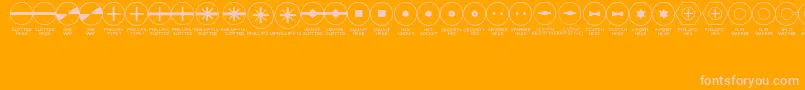FastenersJl Font – Pink Fonts on Orange Background