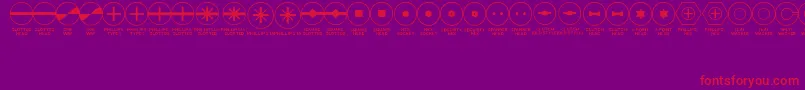 FastenersJl Font – Red Fonts on Purple Background