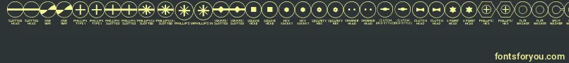 FastenersJl Font – Yellow Fonts on Black Background