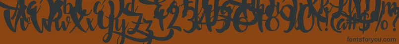 LostInWild Font – Black Fonts on Brown Background