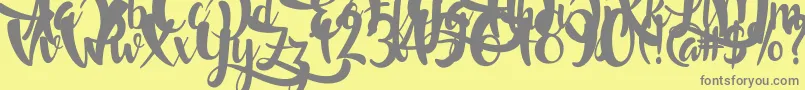 LostInWild Font – Gray Fonts on Yellow Background