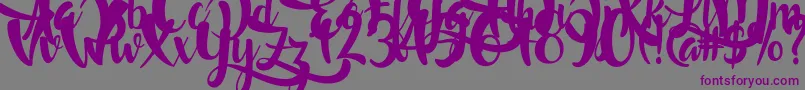 LostInWild Font – Purple Fonts on Gray Background