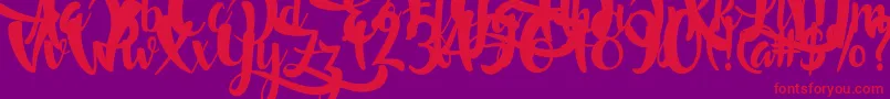 LostInWild Font – Red Fonts on Purple Background