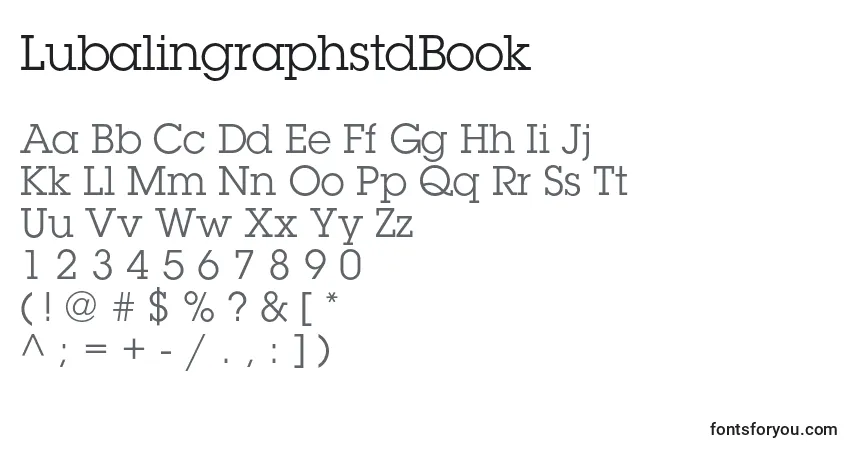 LubalingraphstdBook-fontti – aakkoset, numerot, erikoismerkit