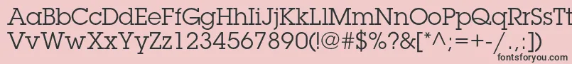 LubalingraphstdBook-fontti – mustat fontit vaaleanpunaisella taustalla