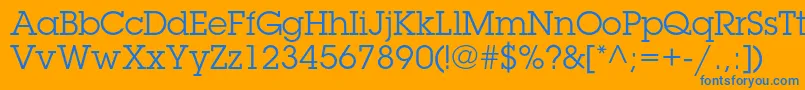 LubalingraphstdBook Font – Blue Fonts on Orange Background