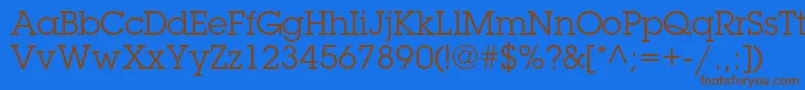 LubalingraphstdBook Font – Brown Fonts on Blue Background