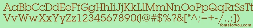 LubalingraphstdBook Font – Brown Fonts on Green Background