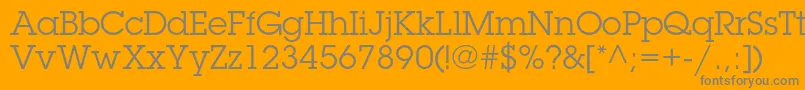 LubalingraphstdBook-fontti – harmaat kirjasimet oranssilla taustalla