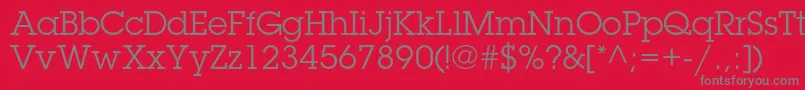 LubalingraphstdBook Font – Gray Fonts on Red Background