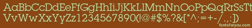 LubalingraphstdBook Font – Green Fonts on Brown Background