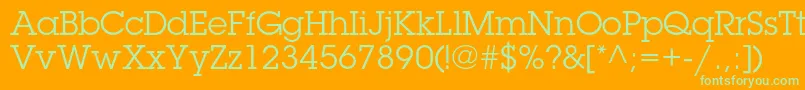 LubalingraphstdBook Font – Green Fonts on Orange Background