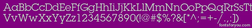 LubalingraphstdBook Font – Green Fonts on Purple Background