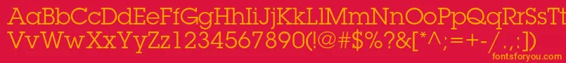 LubalingraphstdBook Font – Orange Fonts on Red Background