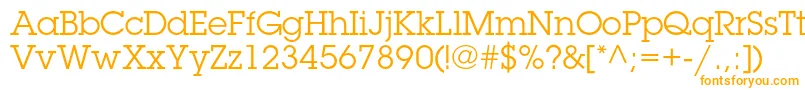 LubalingraphstdBook-fontti – oranssit fontit valkoisella taustalla