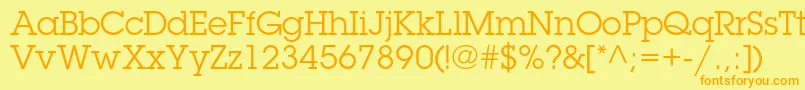 LubalingraphstdBook Font – Orange Fonts on Yellow Background