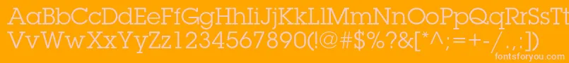 Czcionka LubalingraphstdBook – różowe czcionki na pomarańczowym tle