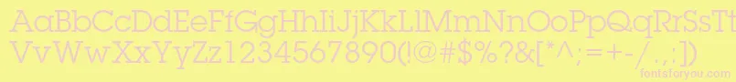 LubalingraphstdBook Font – Pink Fonts on Yellow Background