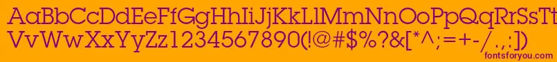 LubalingraphstdBook Font – Purple Fonts on Orange Background