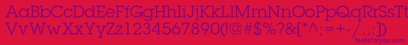 LubalingraphstdBook Font – Purple Fonts on Red Background