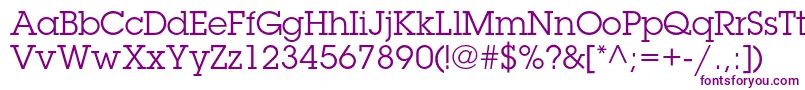 LubalingraphstdBook-fontti – violetit fontit valkoisella taustalla