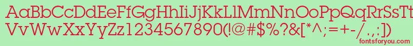 LubalingraphstdBook Font – Red Fonts on Green Background