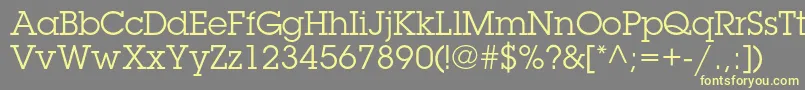 LubalingraphstdBook Font – Yellow Fonts on Gray Background