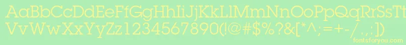 LubalingraphstdBook Font – Yellow Fonts on Green Background