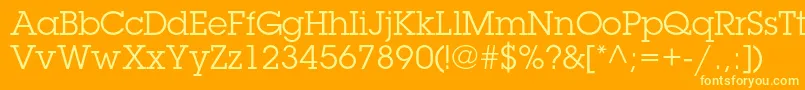 フォントLubalingraphstdBook – オレンジの背景に黄色の文字