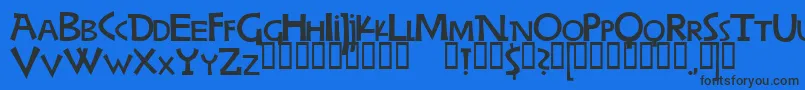 WoodringBold Font – Black Fonts on Blue Background