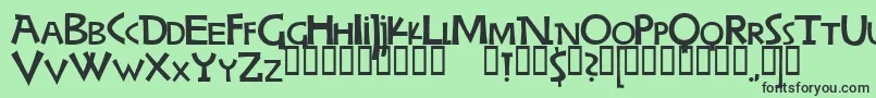 WoodringBold Font – Black Fonts on Green Background